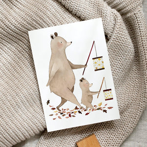 Postkarte - Kleiner Bär & großer Bär