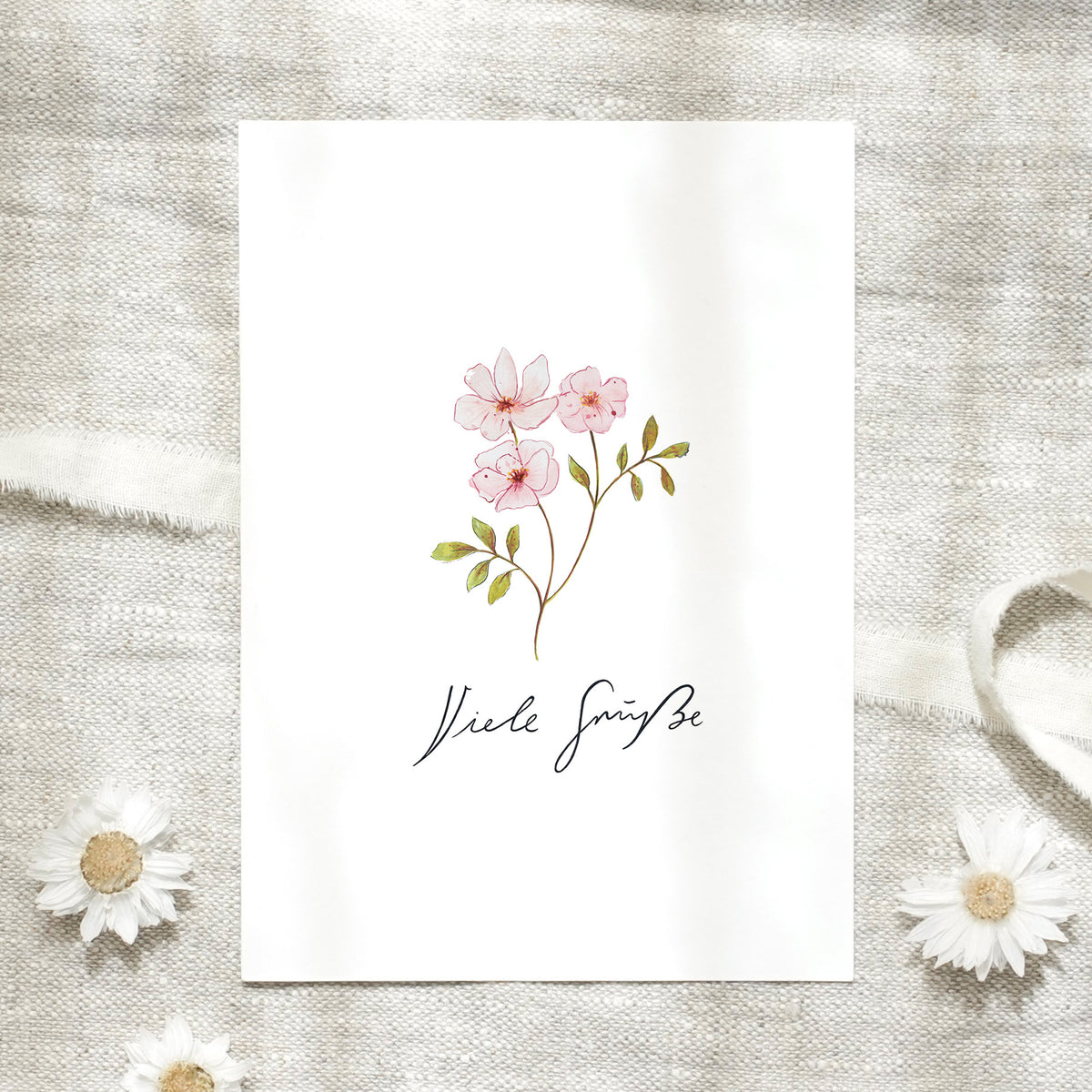 Postcard - Best wishes | Rose