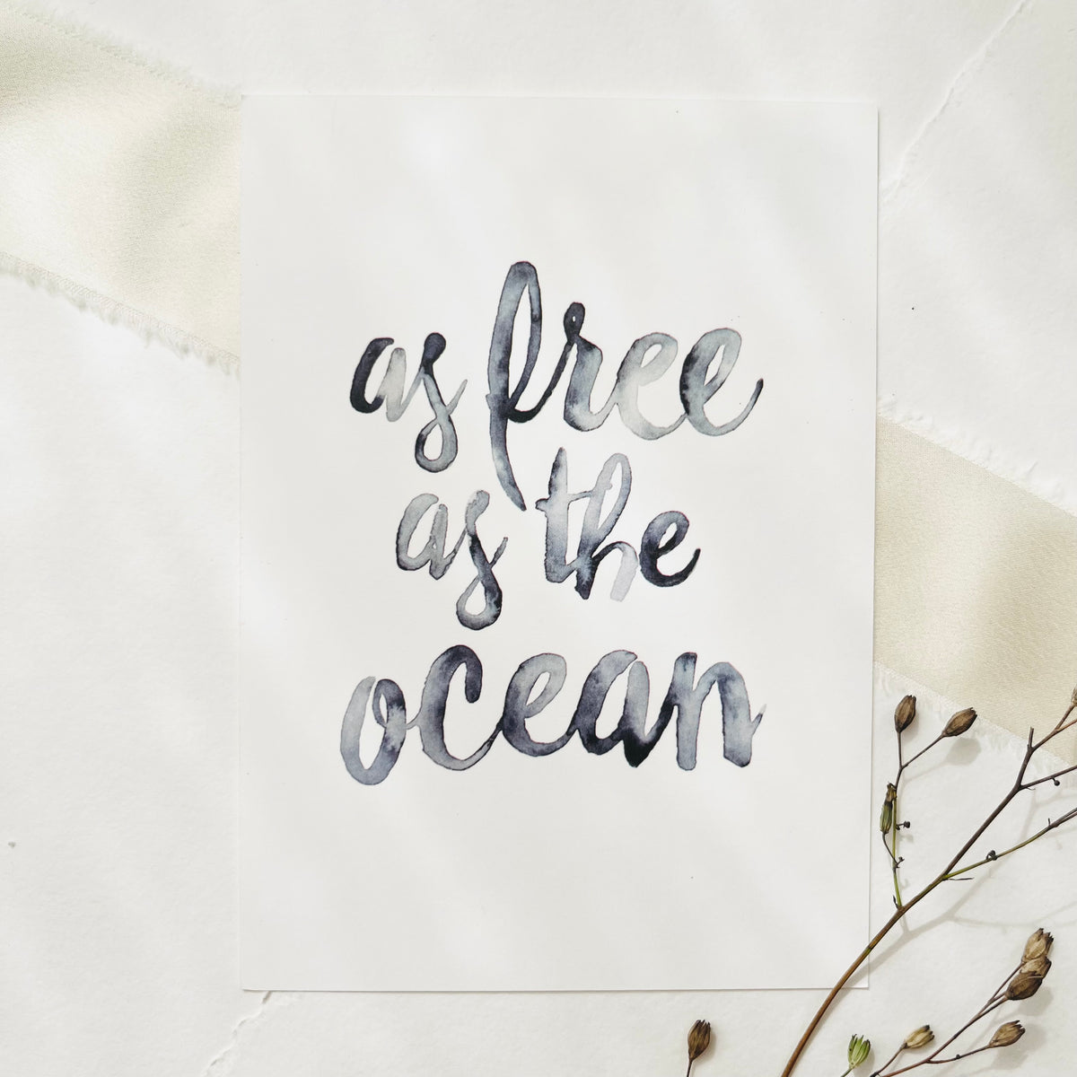 Postcard - As free as the ocean