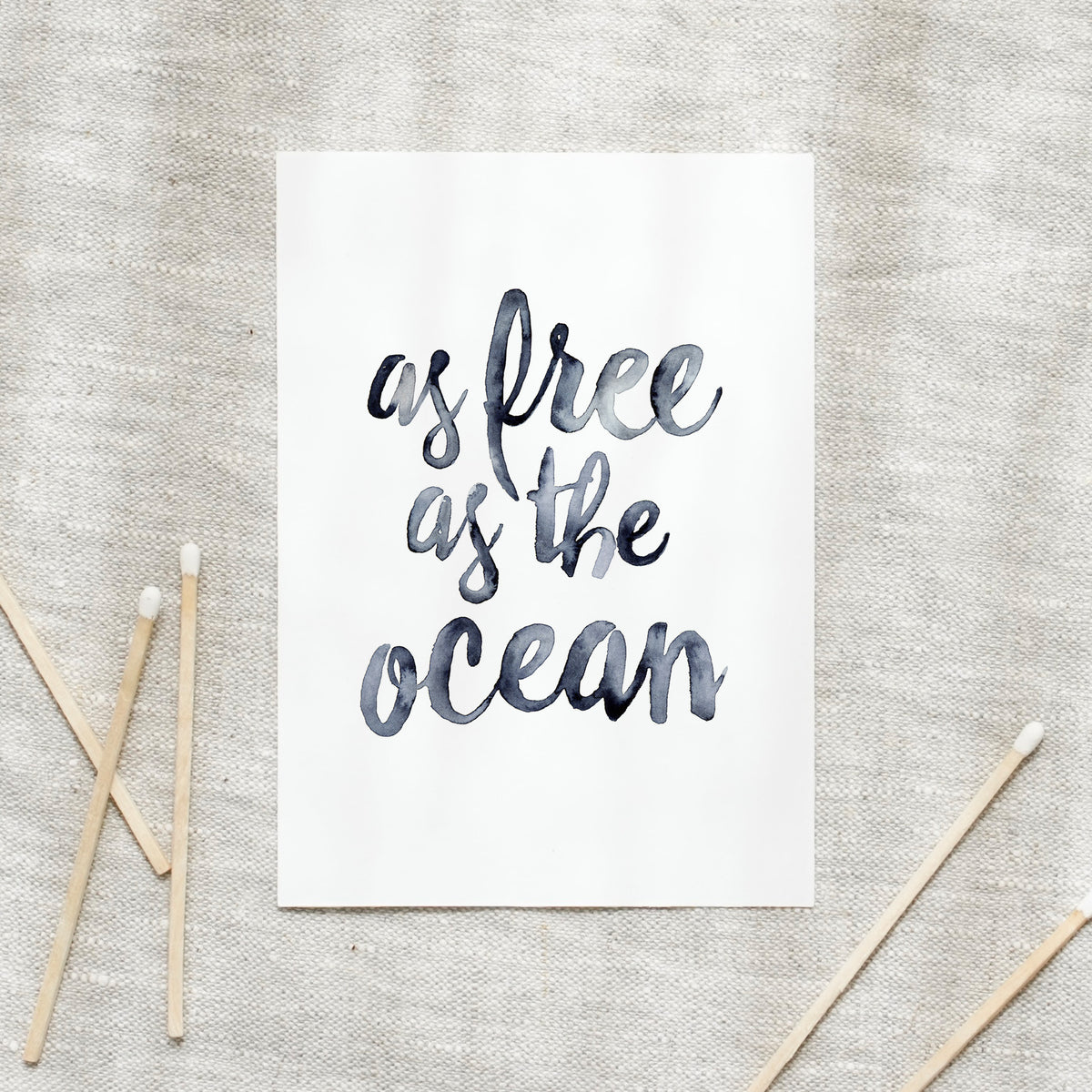 Postkarte - As free as the ocean