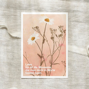 Postkarte · Wildflowers | Lebe für all die Momente