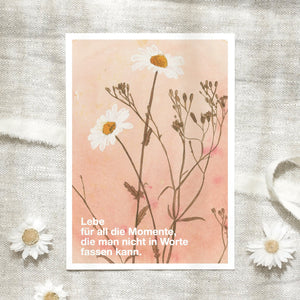 Postkarte · Wildflowers | Lebe für all die Momente