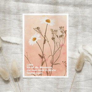 Postkarte · Wildflowers | Lebe für all die Momente
