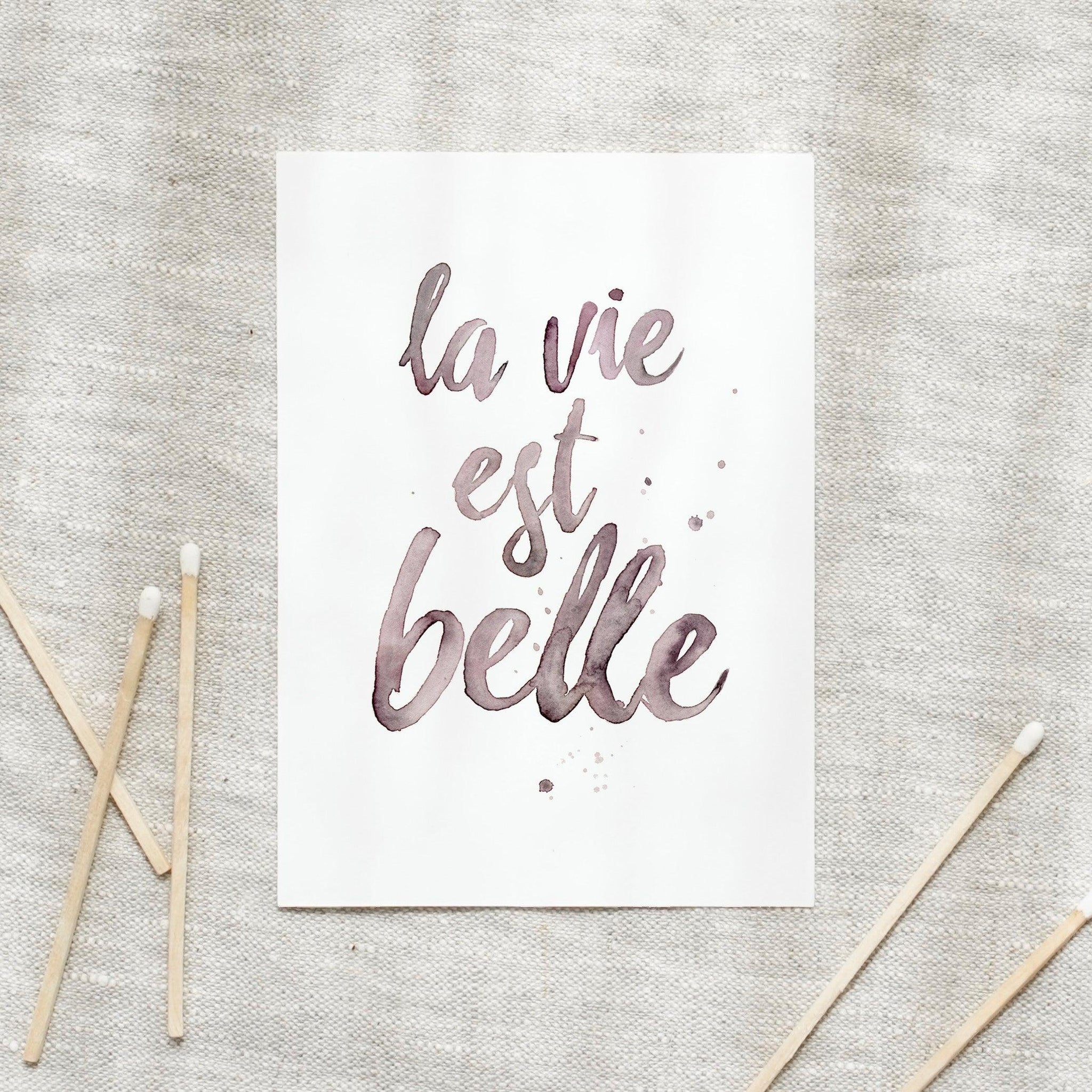 Wallpaper La Vie Est Belle Postcard La Vie Est Belle Atelier Leo