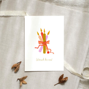 Postkarte · Geburtstagskerzen | Wünsch dir was