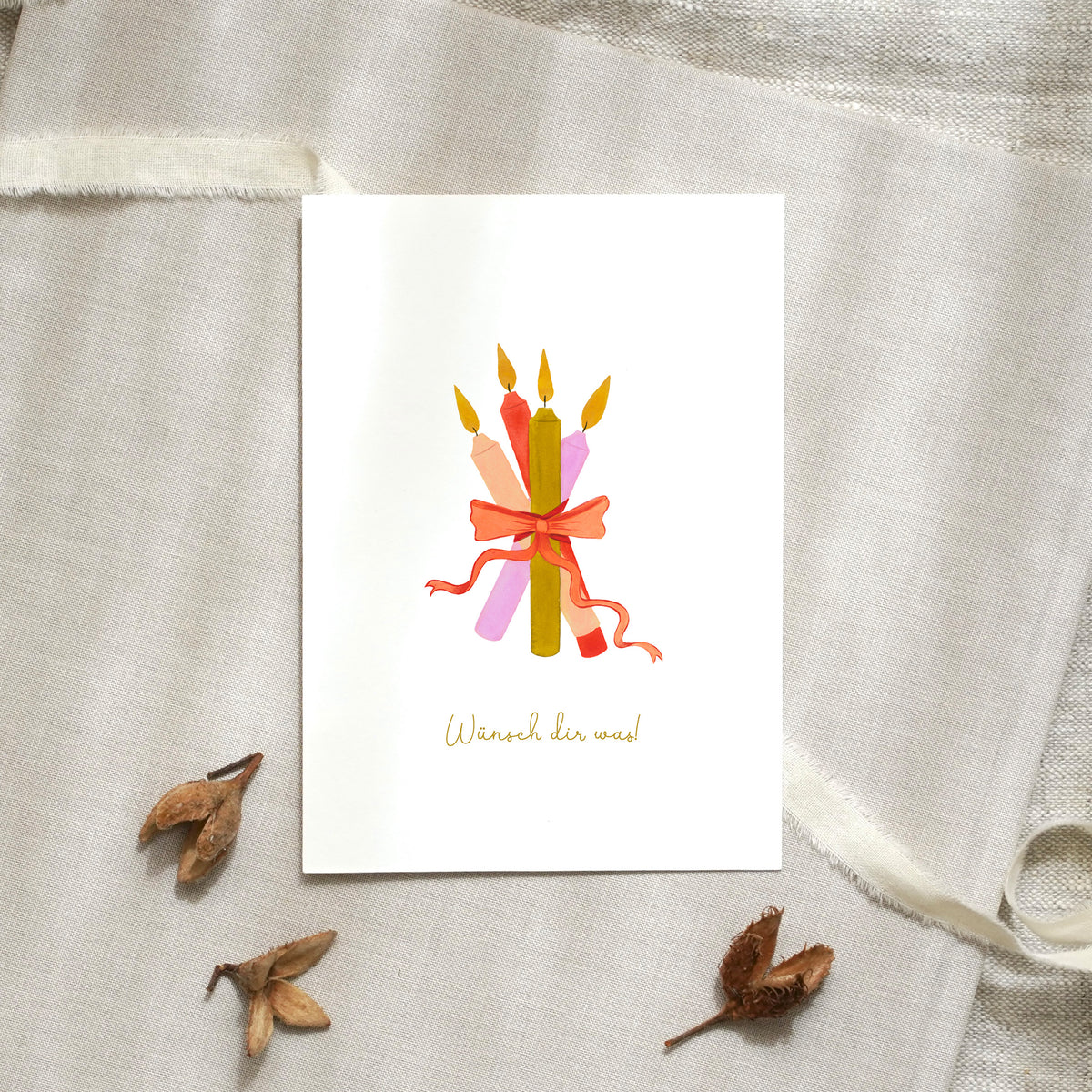 Postkarte · Geburtstagskerzen