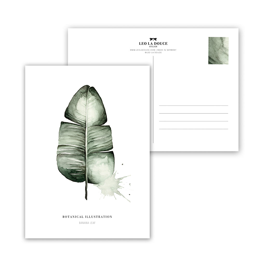 Postkarte -  Banana Leaf