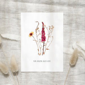 Postkarte · Wiesenstrauß | Von Herzen