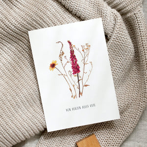 Postkarte · Wiesenstrauß | Von Herzen