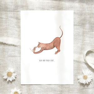 Postkarte · Ich hab dich lieb