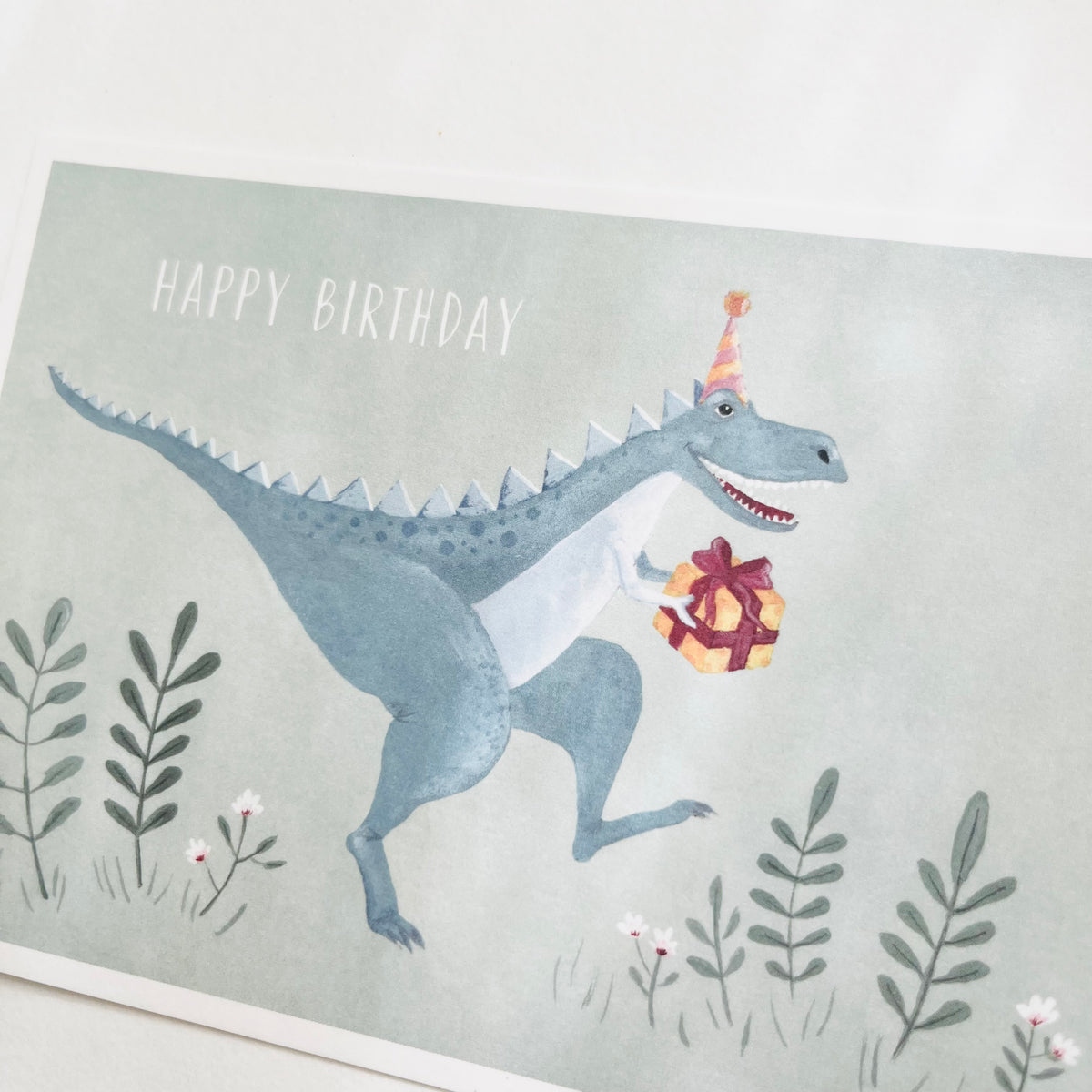 Postkarte - Happy Birthday | Dino
