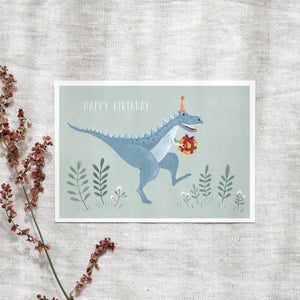 Postkarte - Happy Birthday | Dino