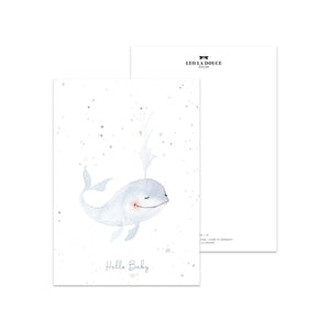 Postkarte - Happy whale