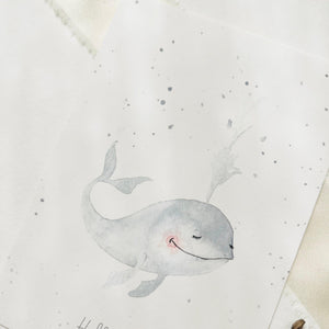 Postkarte - Happy whale