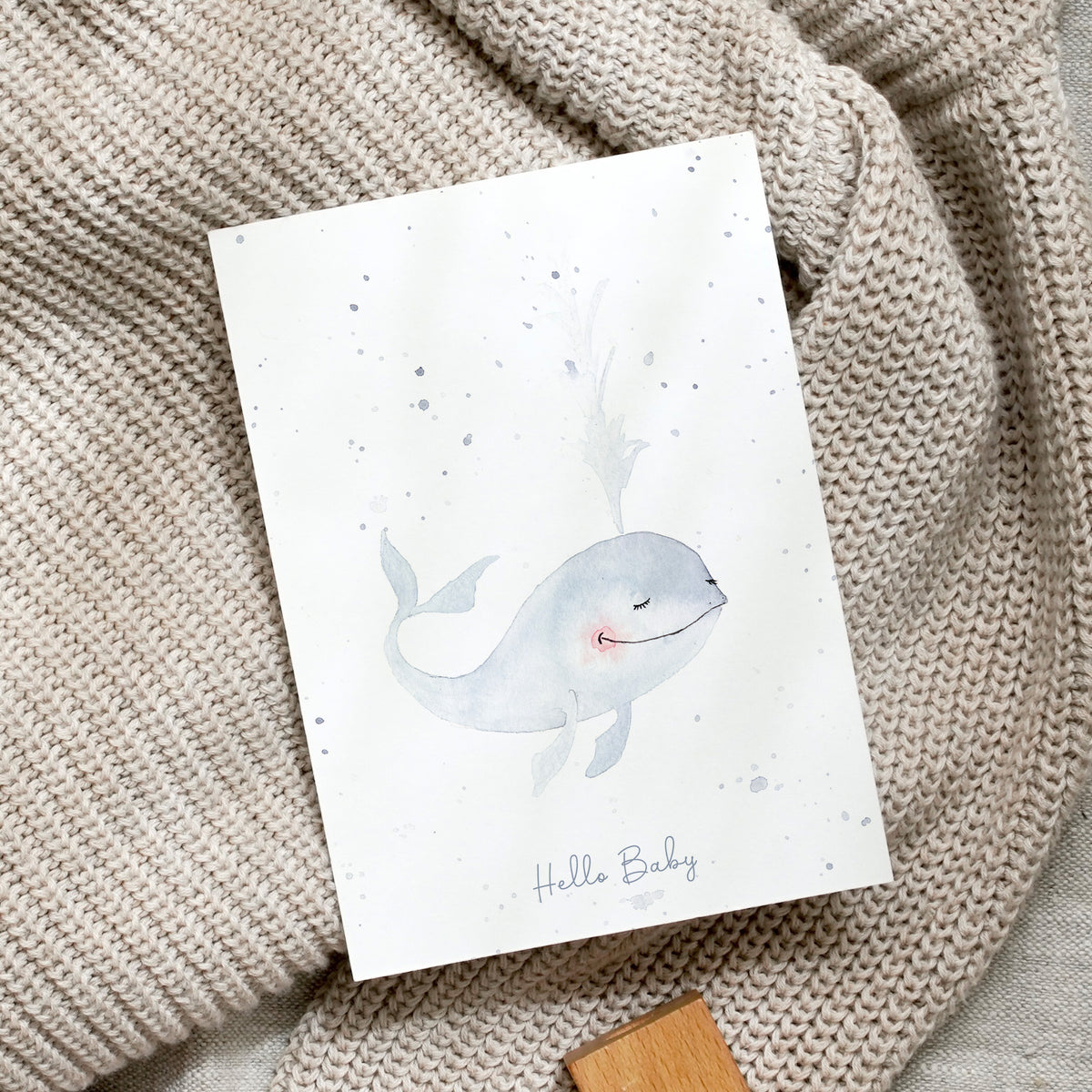 Postkarte - Happy whale