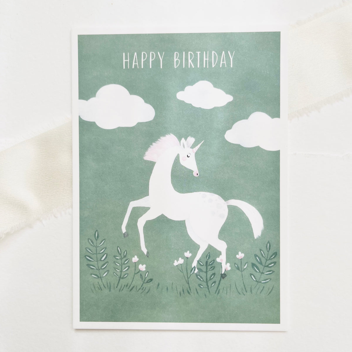 Postkarte - Happy Birthday | Unicorn