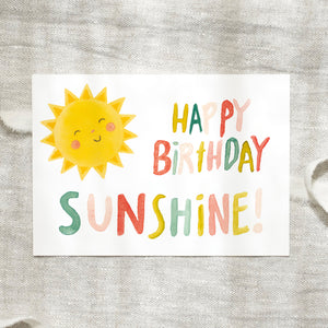 Postkarte · Happy Birthday Sunshine
