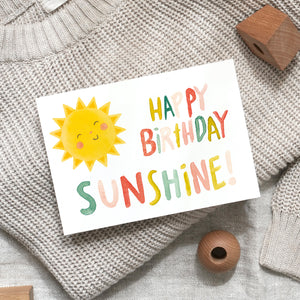Postkarte · Happy Birthday Sunshine