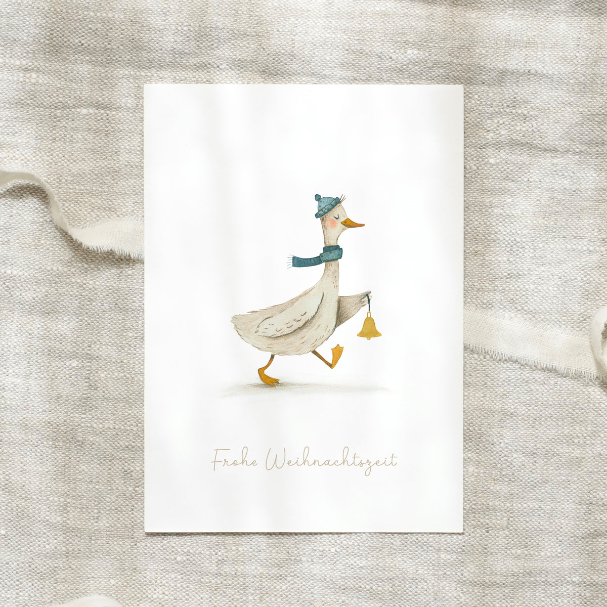 Postkarte · Weihnachtsgans