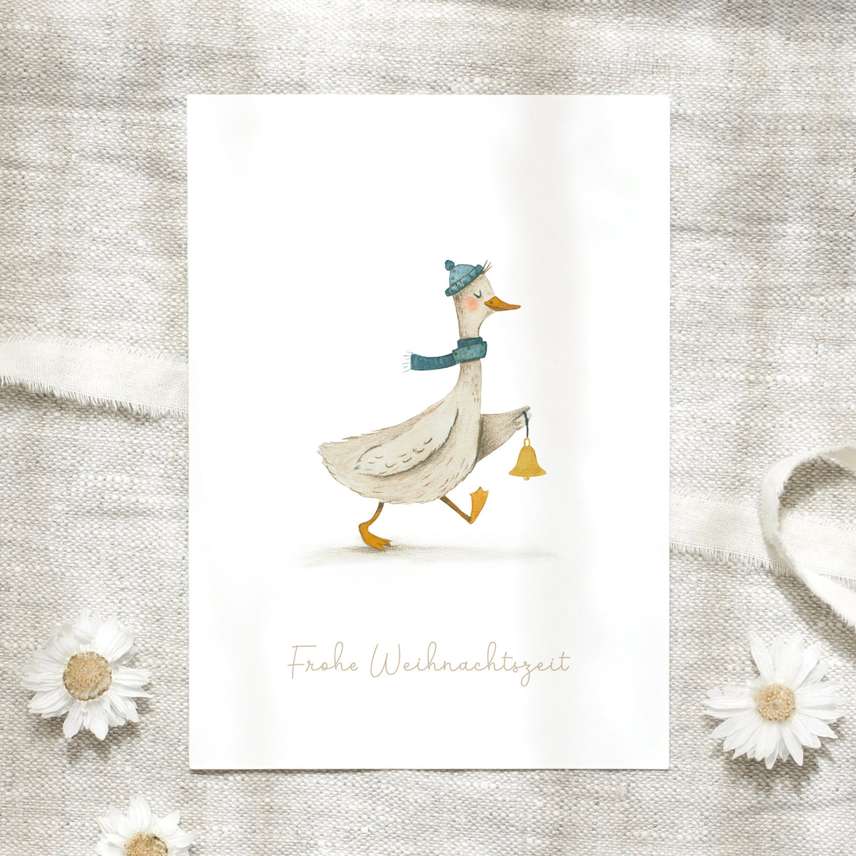 Postkarte · Weihnachtsgans