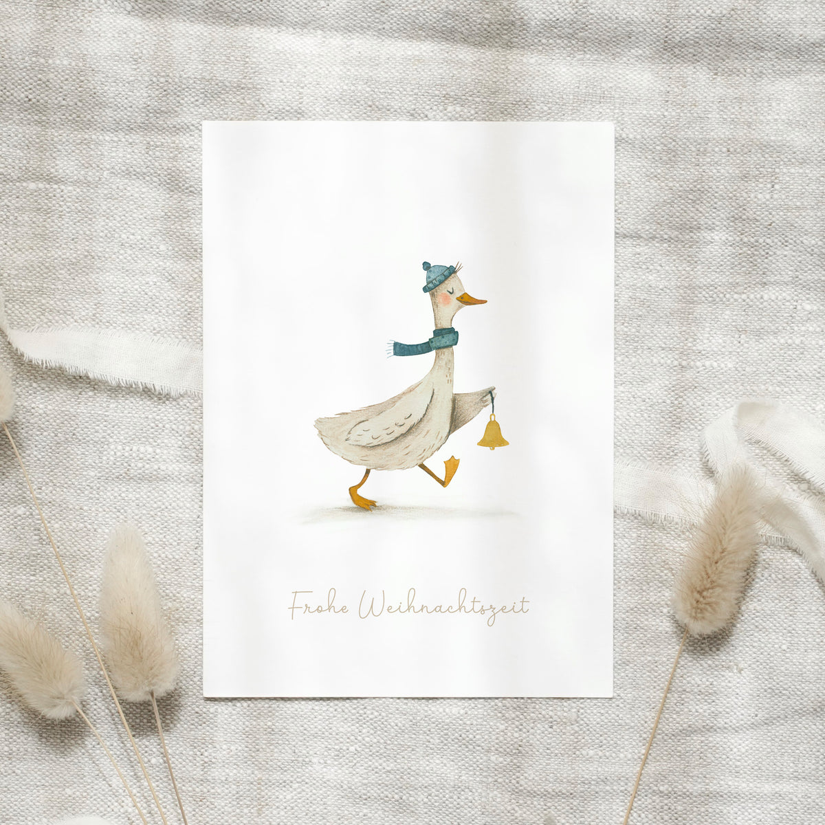 Postkarte · Weihnachtsgans