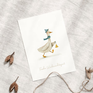 Postkarte · Weihnachtsgans