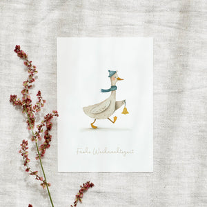 Postkarte · Weihnachtsgans