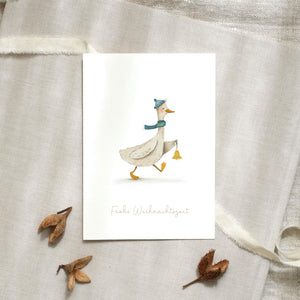 Postkarte · Weihnachtsgans