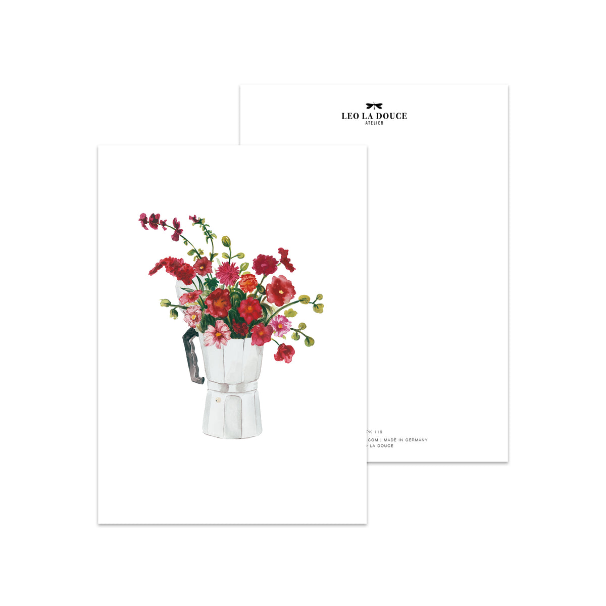 Postkarte - Red Espresso Bouquet