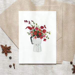 Postcard - Red Espresso Bouquet