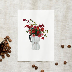 Postcard - Red Espresso Bouquet