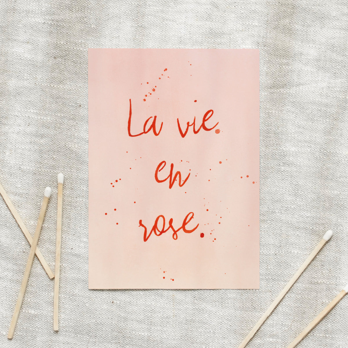 Postkarte - La vie en rose