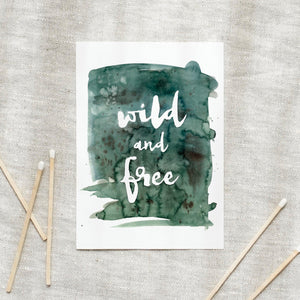 Postkarte - Wild & Free