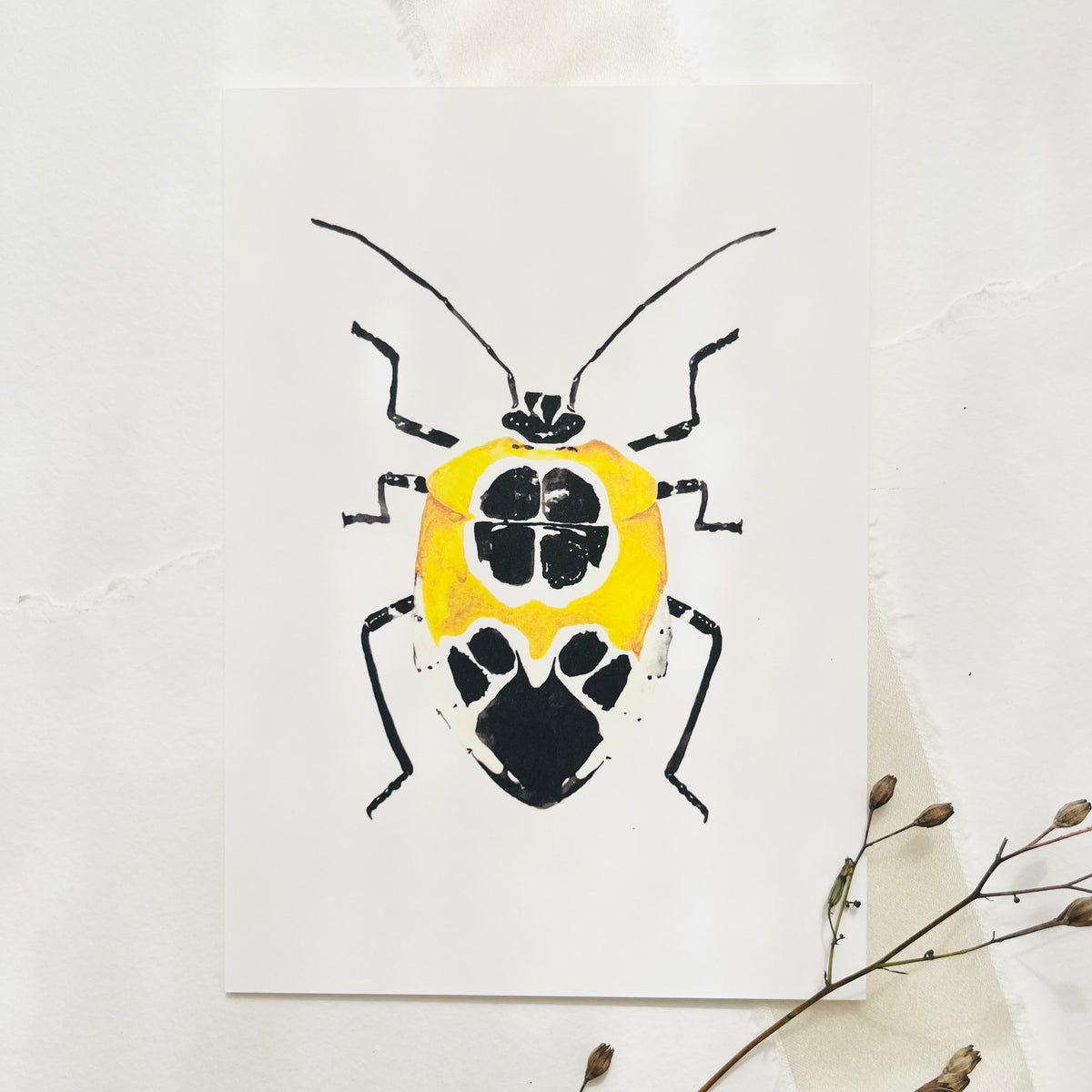 Postkarte -  Yellow Beetle