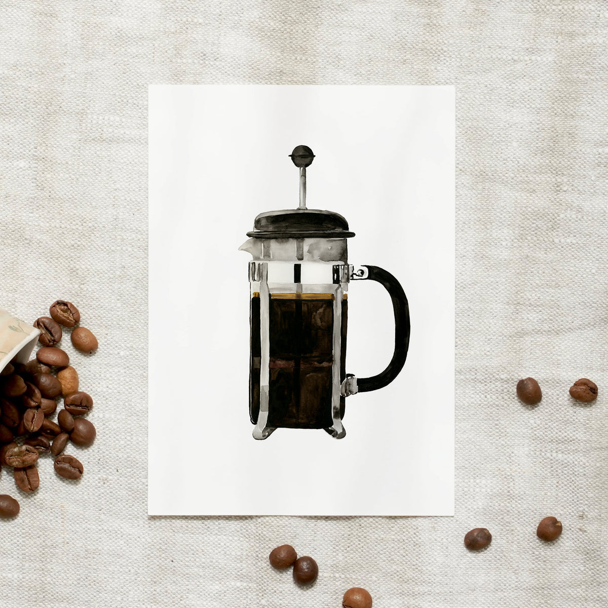 Postkarte -  French Press