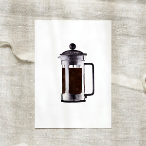 Postkarte - French Press