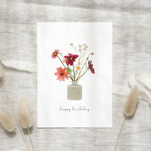 Postkarte · Dahlia bouquet | Happy Birthday
