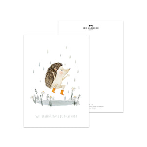 Postkarte - Happy Igel