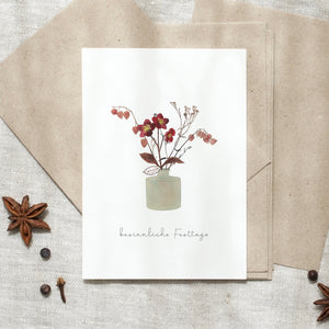 Postkarte · Weihnachtsbouquet