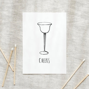 Postkarte -  B/W Cheers