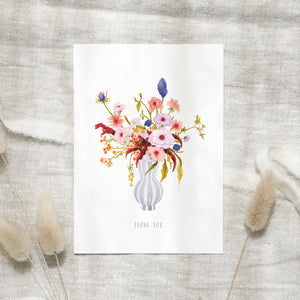 Postkarte · Delicate Flowers | Thank you