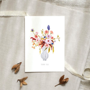 Postkarte · Delicate Flowers | Thank you