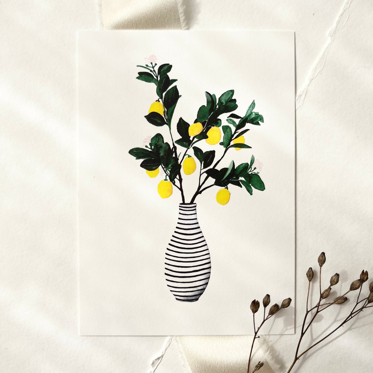 Postcard - Lemon Vase