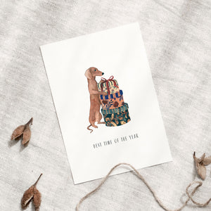 Postkarte · Best time of the year | Dackel
