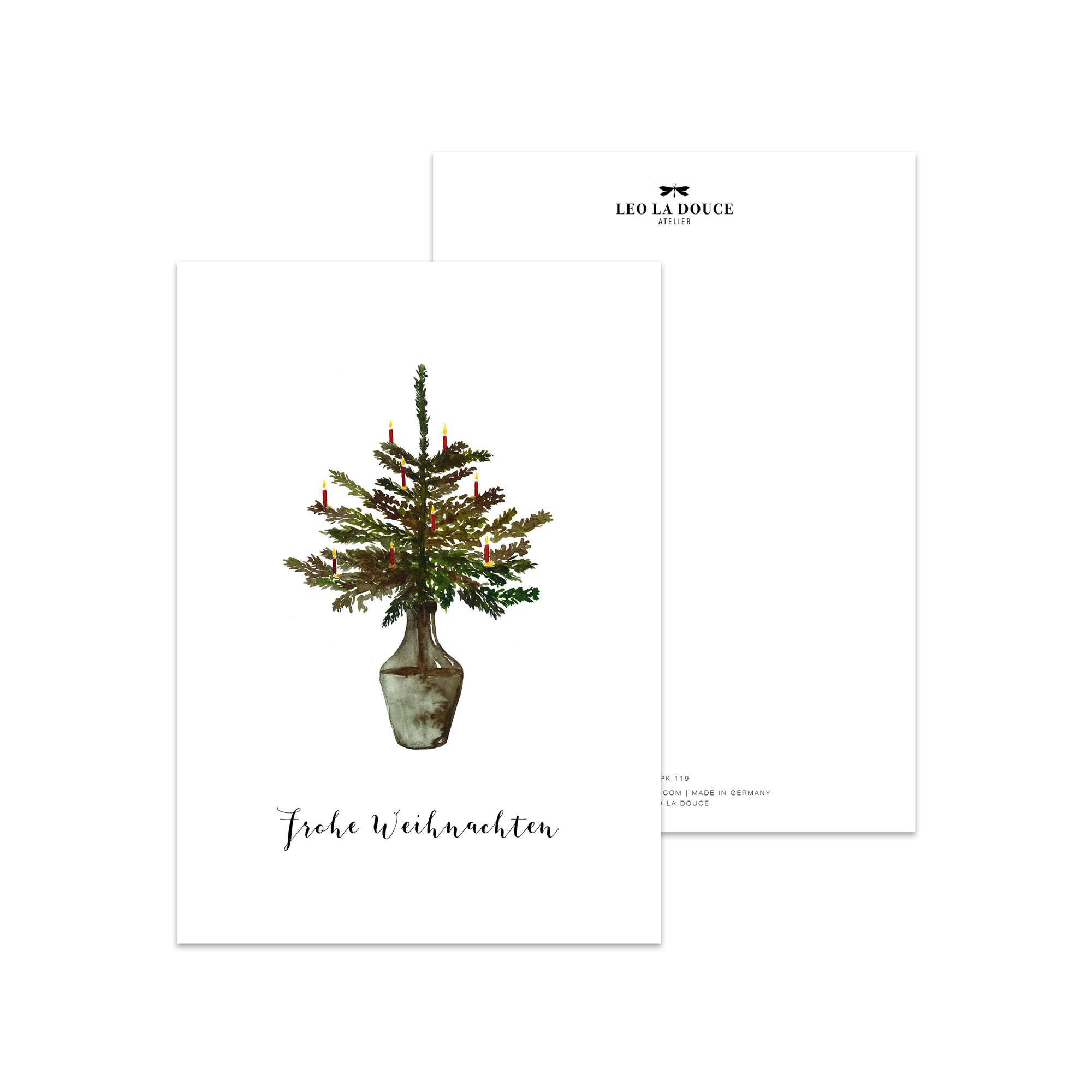 8er Set Postkarten · Weihnachtskarten Set VII Postkarte Atelier Leo la Douce 