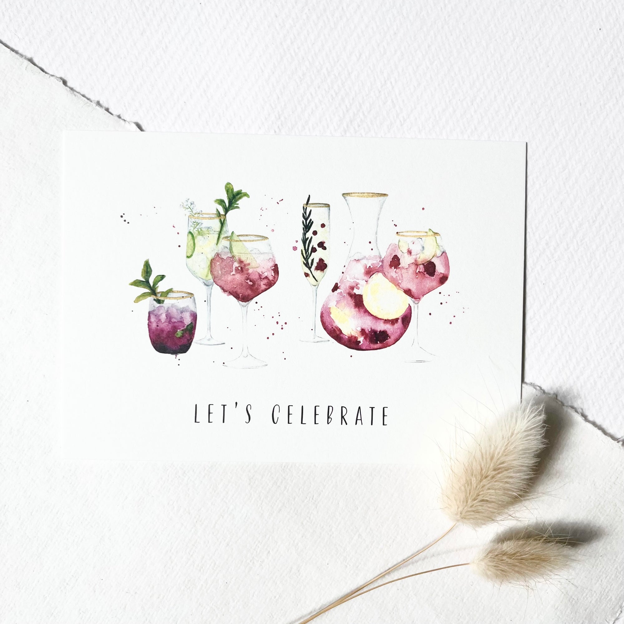 Postkarte - Cocktails · Let's celebrate Postkarte Leo la Douce 