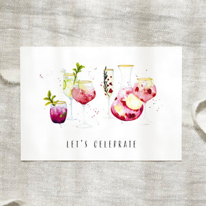 Postkarte - Cocktails · Let's celebrate