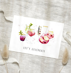 Postkarte - Cocktails · Let's celebrate