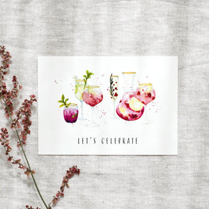 Postkarte - Cocktails · Let's celebrate