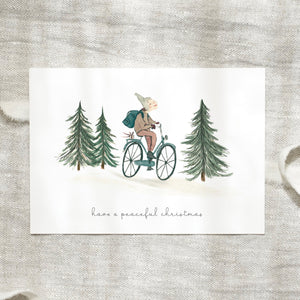 Postkarte · Peaceful christmas ride
